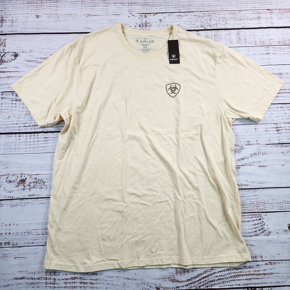 NWT Ariat Forest Badge Buckle Exclusive Men's XXL Wood Ash Western Graphic Tee